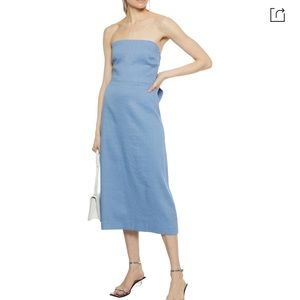 Theory Blue Linen Blend Dress